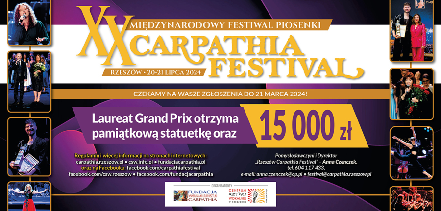 Zapraszamy na XX Carpathia Festival 2024